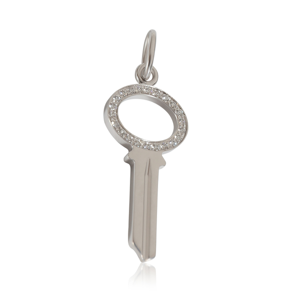 Tiffany & Co. Keys Fashion Pendant in 18k White Gold 0.05 CTW - Picture 1 of 4